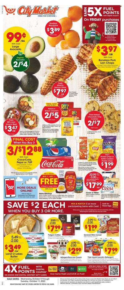 City Market (CO, UT, WY) Weekly Ad Flyer Specials October 5 to October 11, 2022