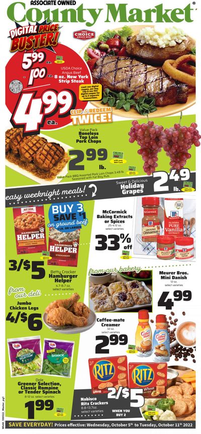 County Market (IL, IN, MO) Weekly Ad Flyer Specials October 5 to October 11, 2022