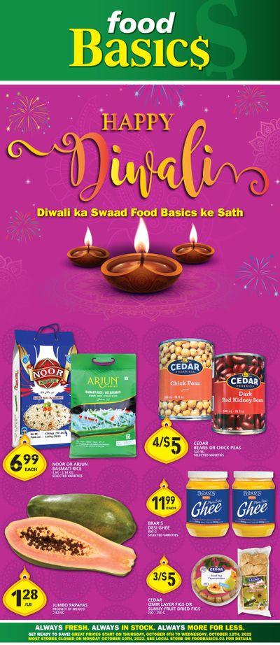 Food Basics Diwali Flyer October 6 to 12