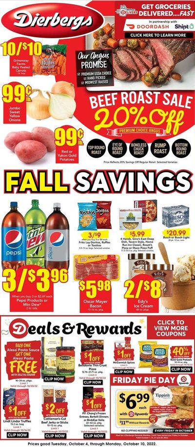 Dierbergs (IL, MO) Weekly Ad Flyer Specials October 4 to October 10, 2022