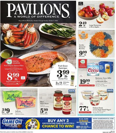 Pavilions (CA) Weekly Ad Flyer Specials October 5 to October 11, 2022