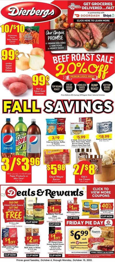Dierbergs (MO) Weekly Ad Flyer Specials October 4 to October 10, 2022