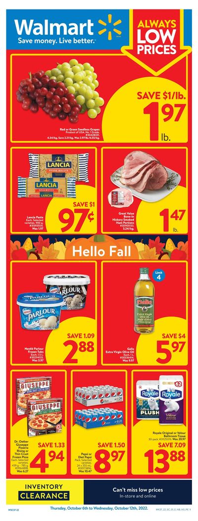 Walmart (Atlantic) Flyer October 6 to 12