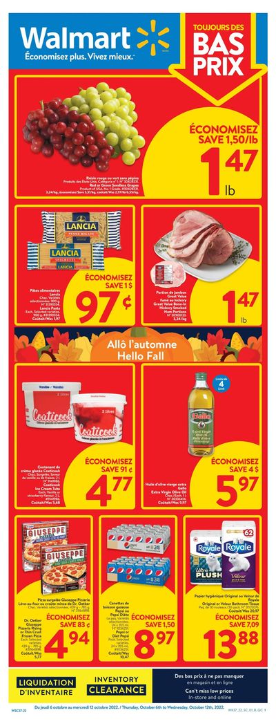 Walmart (QC) Flyer October 6 to 12