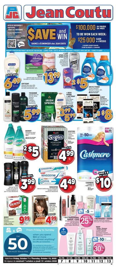 Jean Coutu (NB) Flyer October 7 to 13