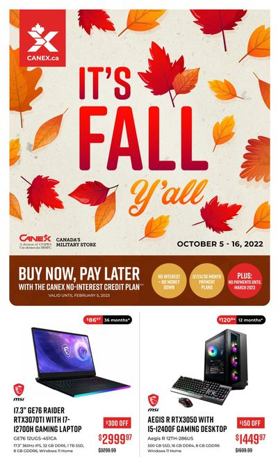 Canex Flyer October 5 to 16