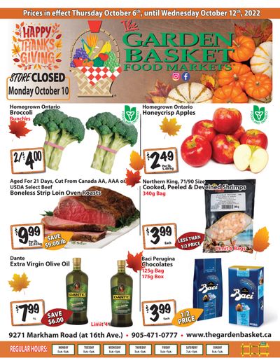 The Garden Basket Flyer October 6 to 12