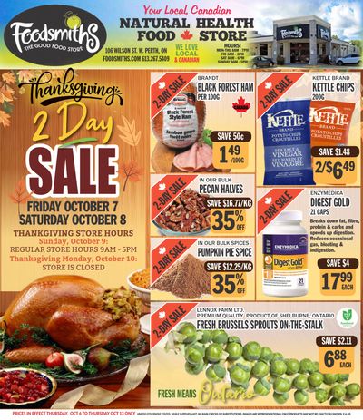 Foodsmiths Flyer October 6 to 13