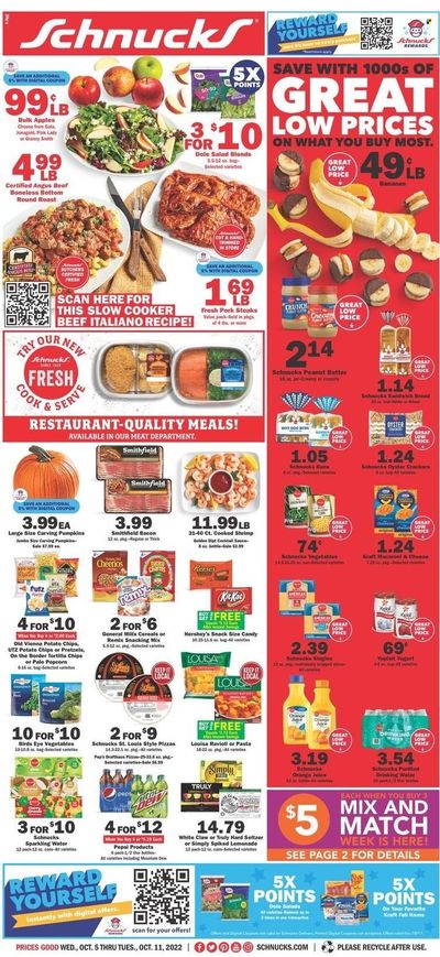 Schnucks (IA, IL, IN, MO) Weekly Ad Flyer Specials October 5 to October 11, 2022