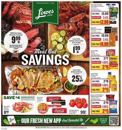 Lowes Foods (NC, SC) Weekly Ad Flyer Specials October 5 to October 11, 2022
