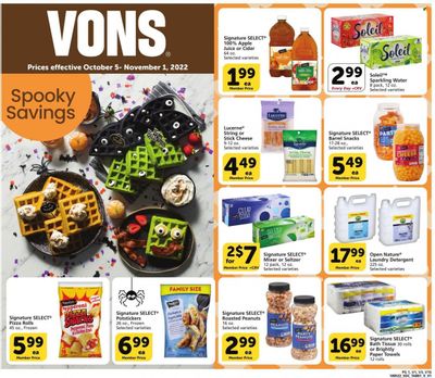 Vons (CA) Weekly Ad Flyer Specials October 5 to November 1, 2022