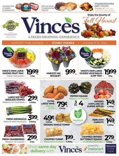 Vince's Market Flyer October 6 to 12