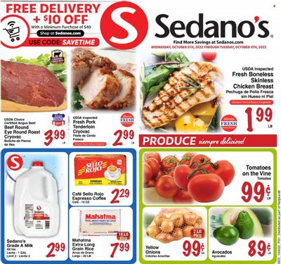 Sedano's (FL) Weekly Ad Flyer Specials October 5 to October 11, 2022