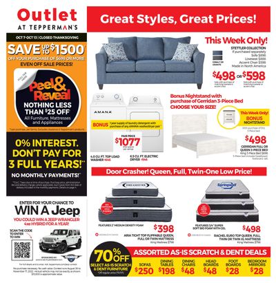 Outlet at Tepperman's Flyer October 7 to 13