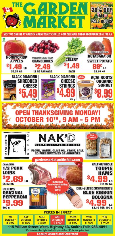 The Garden Market Flyer October 7 to 13