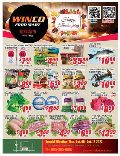 WinCo Food Mart (HWY 7) Flyer October 6 to 12