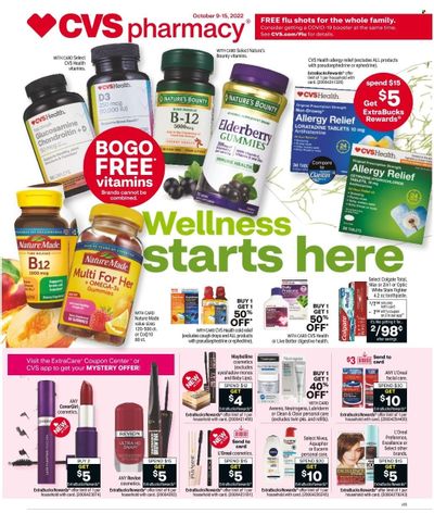 CVS Pharmacy Weekly Ad Flyer Specials October 9 to October 15, 2022