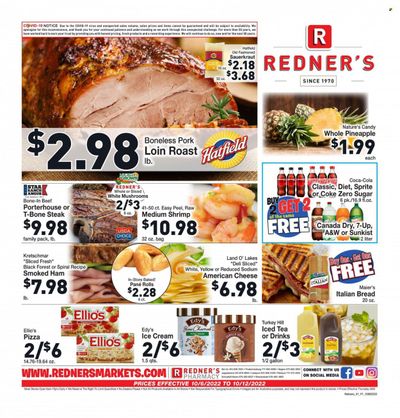 Redner's Markets (DE, MD, PA) Weekly Ad Flyer Specials October 6 to October 12, 2022