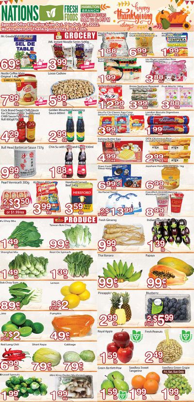 Nations Fresh Foods (Hamilton) Flyer October 7 to 13