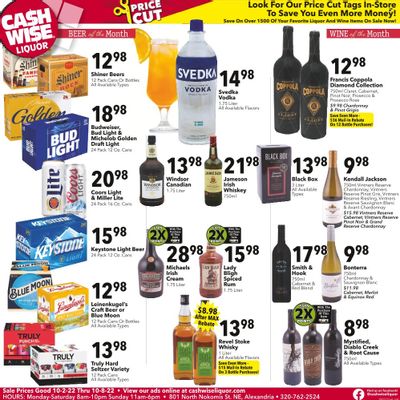 Cash Wise Liquor Only (MN) Weekly Ad Flyer Specials October 2 to October 8, 2022