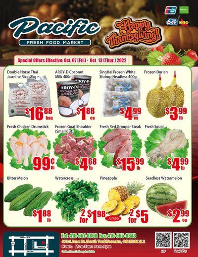 Pacific Fresh Food Market (North York) Flyer October 7 to 13