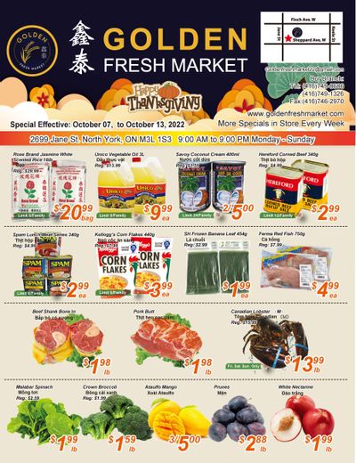 Golden Fresh Market Flyer October 7 to 13