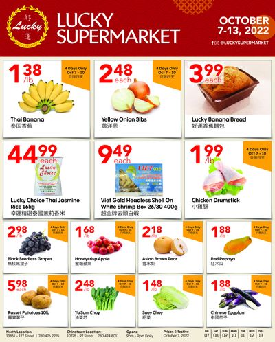 Lucky Supermarket (Edmonton) Flyer October 7 to 13