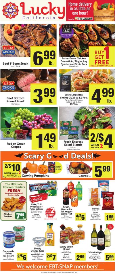Lucky California Weekly Ad Flyer Specials October 5 to October 11, 2022