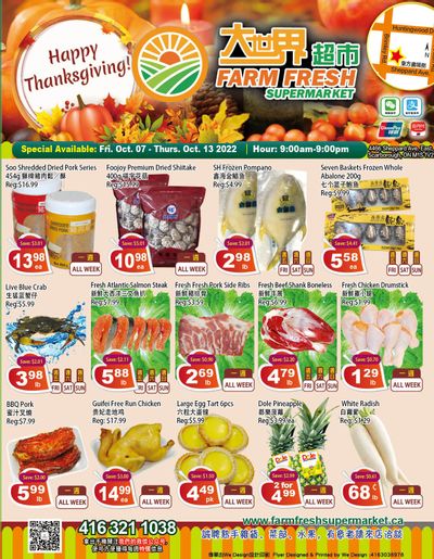 Farm Fresh Supermarket Flyer October 7 to 13