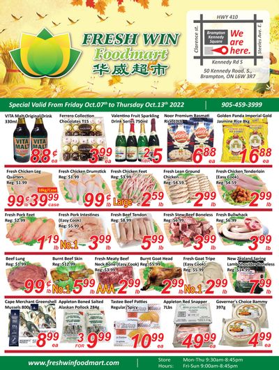 Fresh Win Foodmart Flyer October 7 to 13