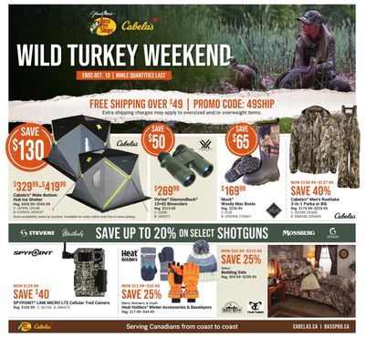 Bass Pro Shops Wild Turkey Weekend Flyer October 7 to 10