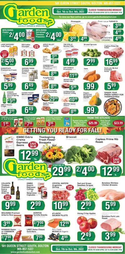 Garden Foods Flyer October 7 to 9