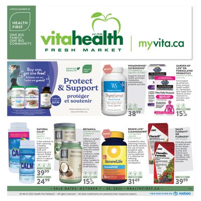 Vita Health Fresh Market Flyer October 7 to 23
