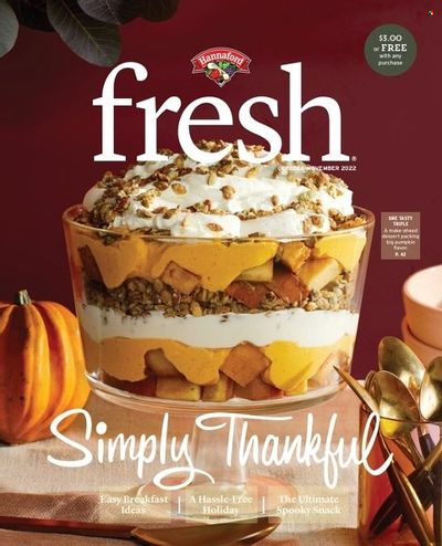 Hannaford (MA, ME, NH, NY, VT) Weekly Ad Flyer Specials October 1 to November 30, 2022