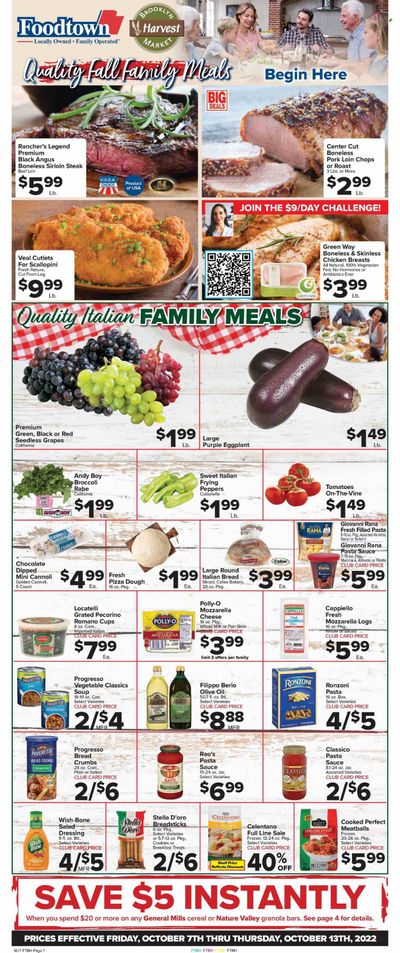 Foodtown (NJ, NY, PA) Weekly Ad Flyer Specials October 7 to October 13, 2022