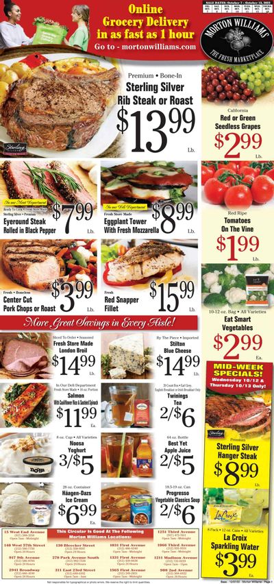 Morton Williams (NY) Weekly Ad Flyer Specials October 7 to October 13, 2022