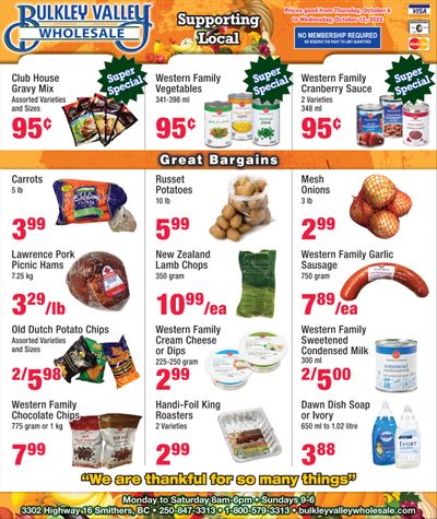 Bulkley Valley Wholesale Flyer October 6 to 12