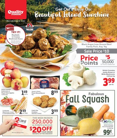 Quality Foods Flyer October 10 to 16