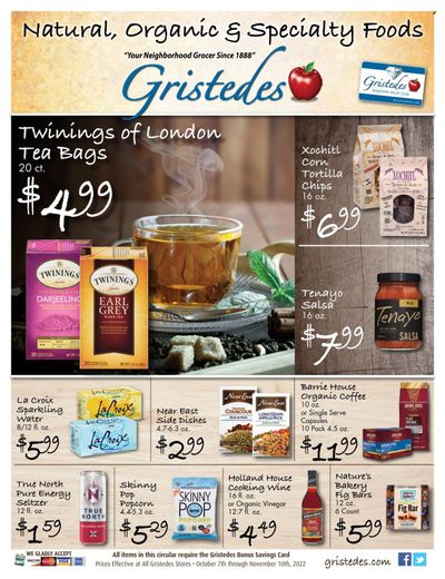 Gristedes (NY) Weekly Ad Flyer Specials October 7 to November 10, 2022