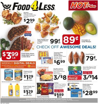 Food 4 Less (IL) Weekly Ad Flyer Specials October 12 to October 18, 2022