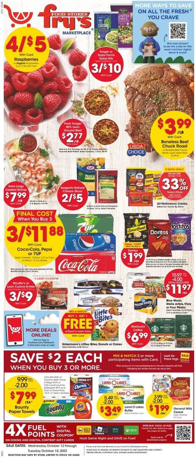 Fry’s (AZ) Weekly Ad Flyer Specials October 12 to October 18, 2022