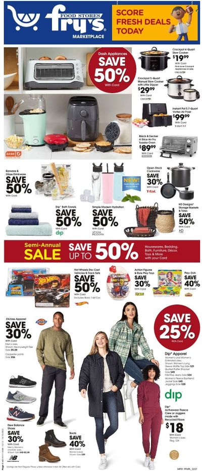 Fry’s (AZ) Weekly Ad Flyer Specials October 12 to October 18, 2022