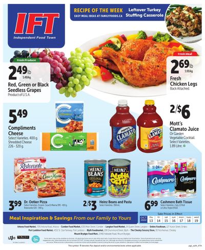 IFT Independent Food Town Flyer October 13 to 19