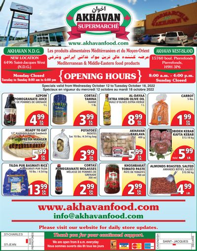 Akhavan Supermarche Flyer October 12 to 18