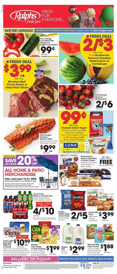 Ralphs Fresh Fare Weekly Ad & Flyer April 15 to 21