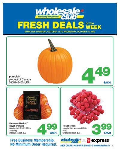 Wholesale Club (Atlantic) Fresh Deals of the Week Flyer October 13 to 19 Wholesale Club (Atlantic) Fresh Deals of the Week Flyer October 13 to 19