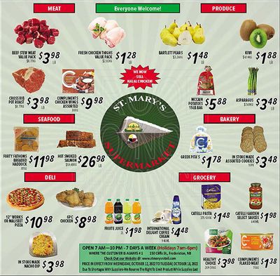 St. Mary's Supermarket Flyer October 12 to 18