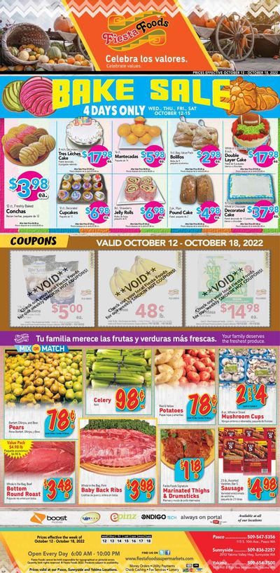 Fiesta Foods SuperMarkets (WA) Weekly Ad Flyer Specials October 12 to October 18, 2022
