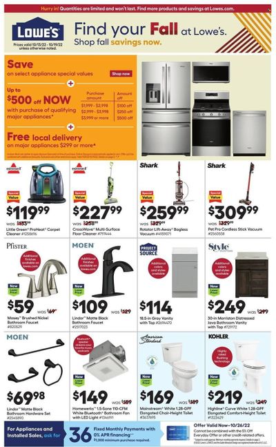 Lowe's Weekly Ad Flyer Specials October 13 to October 19, 2022