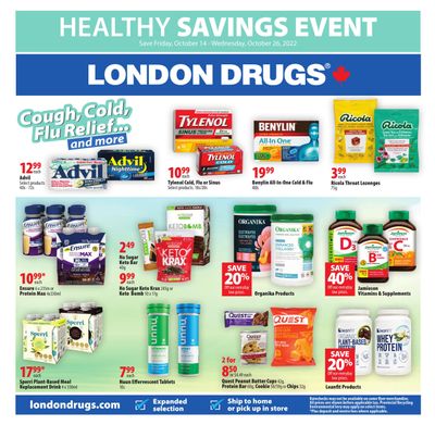 London Drugs Healthy Savings Event Flyer October 14 to 26